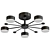 Elegant LED Ceiling Chandelier 3D model small image 1