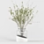 Glass Vases with Decorative Branches 3D model small image 2