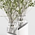 Glass Vases with Decorative Branches 3D model small image 4