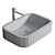 White Ceramic Rectangular Vessel Sink 3D model small image 3