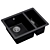 Ash Black Granite Kitchen Sink 3D model small image 1