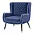 Elegant DOLLY Armchair - A Baxter Masterpiece 3D model small image 11