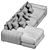 Wodge Modular Chaise: Versatile Comfort Solution 3D model small image 5
