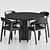 Skovby Round Dining Set 3D model small image 1