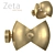 Modern Zeta Wall Lamp: Sleek Design 3D model small image 1