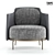 Modern Minotti Tape Armchair 3D model small image 2