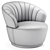 Luxurious Velvet Swivel Chair 3D model small image 7