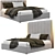 Aeliana Tufted Upholstered Platform Bed 3D model small image 2