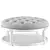 Cream Round Ottoman Coffee Table 3D model small image 9