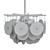 Elegant Nimbus 48 Chandelier 3D model small image 2