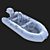 Motorized Inflatable Boat 3D model small image 1