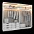 Versatile Stylish Wardrobe 3D model small image 5