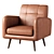 Keflavik Mid-century Arm Chair: Retro Elegance for Your Home 3D model small image 2