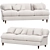 Hayes 3-Seat Sofa - Elegant Comfort 3D model small image 1