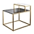 Modern 2 Tier Metal End Table 3D model small image 1