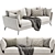 Skyler 3 Seater Fabric Sofa- Maximum Comfort and Style 3D model small image 3