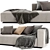 Modern Verzelloni Rubik Sofa with Ottoman 3D model small image 3