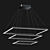 Elegant Piazza LED 3-Tier Chandelier 3D model small image 2