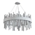 Luxurious Gold Black Crystal Chandelier 3D model small image 2