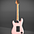 Multicolor Electric Guitar: Red, Black, Pink, White 3D model small image 3