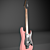 Multicolor Electric Guitar: Red, Black, Pink, White 3D model small image 4