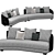 Minimalist Modern Lawson Sofa 3D model small image 1