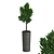 Dark Ceramic Pot Plant 3D model small image 4