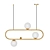 Brass Ball Balance Chandelier 3D model small image 1