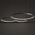 Zero Round Circles Pendant Lamp 3D model small image 3
