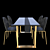 Modern Table with Stylish Chair 3D model small image 1