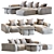 Sleek Pixel N_15: Stylish Modular Sofa 3D model small image 1