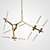 Impressive Gold Agnes Chandelier 3D model small image 3