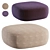 Modern Pouffe By SOFTLINE 3D model small image 1