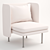 Modern Bloke Valve Lounge Chair 3D model small image 2