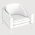 Sleek Noir Armchair 3D model small image 3