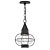 Elegant Black Outdoor Pendant Lantern 3D model small image 1