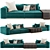 Modern Minotti Lawrence Sofa: High-Quality Comfort 3D model small image 1