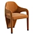 Elegant Marilyn Dining Chair 3D model small image 1