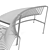 Palissade Park Dining Bench: Outdoor Modular Seating 3D model small image 5
