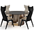 Luxury Fendi Casa Dining Set 3D model small image 3