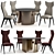 Luxury Fendi Casa Dining Set 3D model small image 8