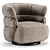 Natuzzi Couture Armchair: High-Quality Comfort 3D model small image 1