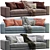 Elegant Hamilton Sofa by Minotti 3D model small image 1