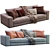 Elegant Hamilton Sofa by Minotti 3D model small image 2