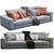 Elegant Hamilton Sofa by Minotti 3D model small image 5