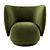 Cozy Curves Lounge Chair 3D model small image 3
