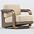Luxury Kongo Armchair: Hommes Collection 3D model small image 1