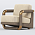 Luxury Kongo Armchair: Hommes Collection 3D model small image 2