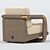 Luxury Kongo Armchair: Hommes Collection 3D model small image 4