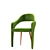 Elegant Leather Dining Chair 3D model small image 1